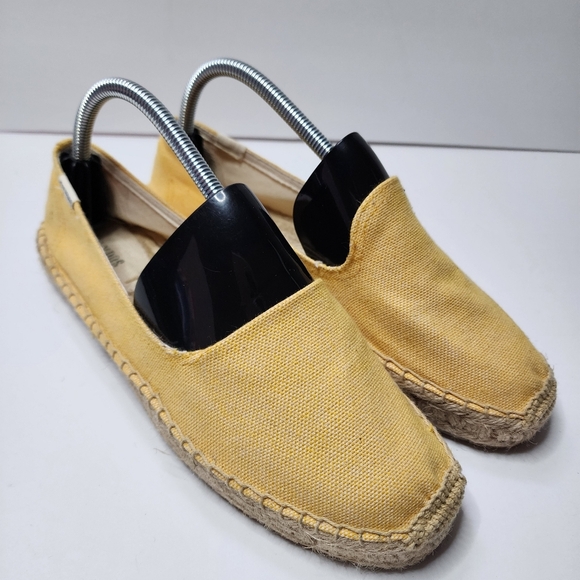 Women's Soludos Original Dali Flat Canvas Espadrille Slip-On Size 9 Yellow - Picture 1 of 12
